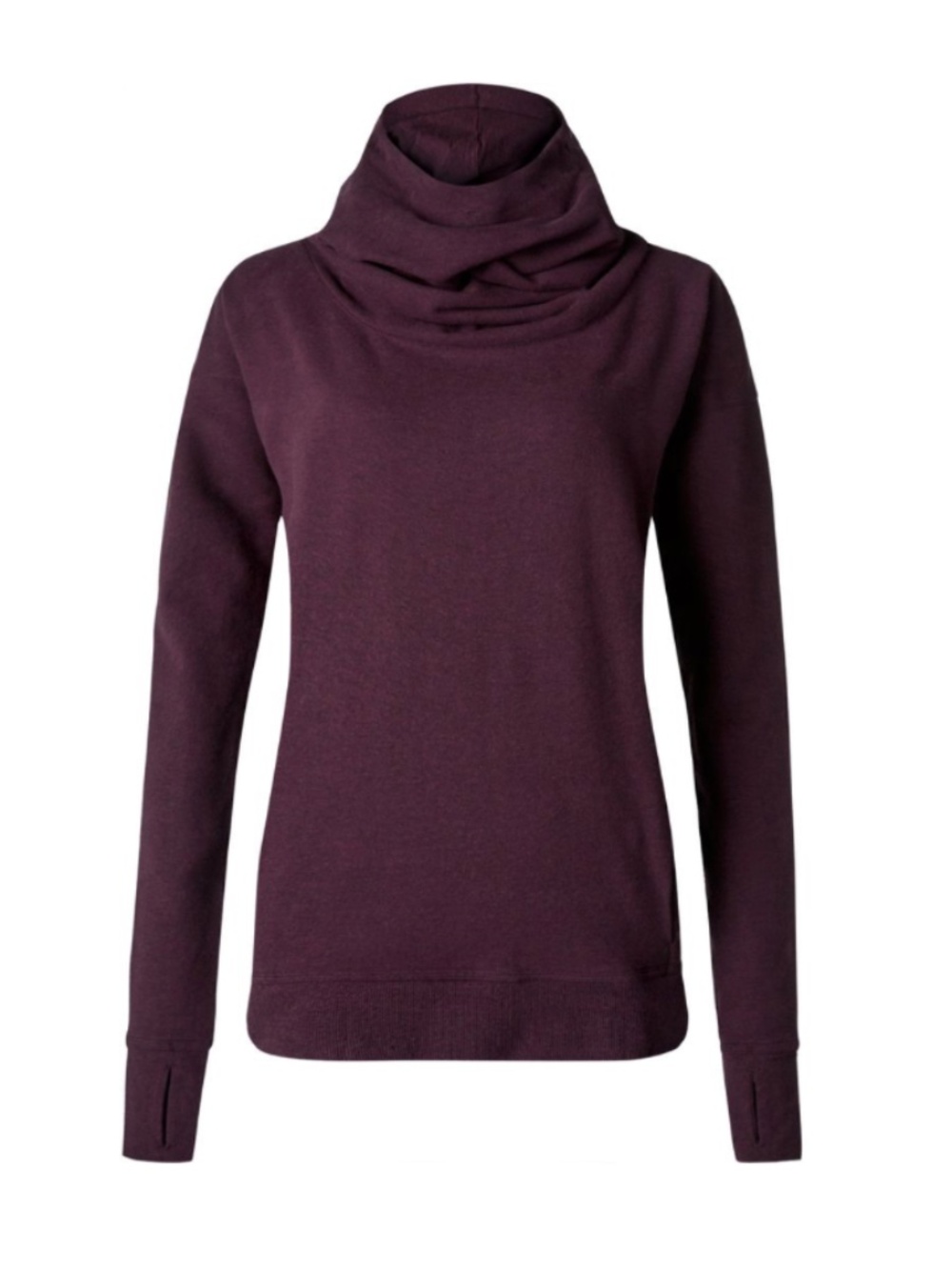 Lululemon Women's Stress Less Hoodie Cowl Neck Heathered Bordeaux Drama Size 4